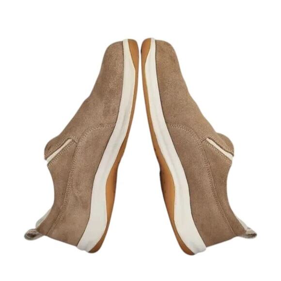 Lands End Shoes Womens 8 Slip On Casual Sneaker Suede Leather Brown Comfort Walk - Picture 12 of 13